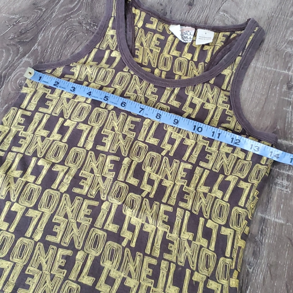 O'Neill All Over Logo Print Racerback Ringer Tank - Picture 4 of 5